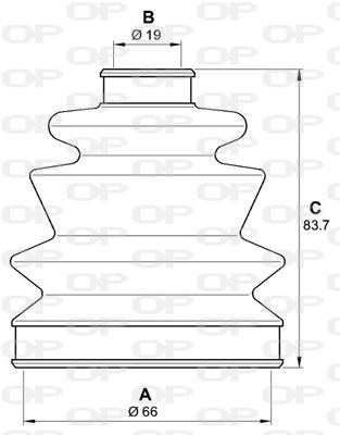 OPEN PARTS Комплект пылника, приводной вал SJK7156.00